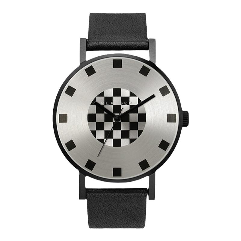 意大利Klasse14时尚设计方格表盘男士防水石英手表腕表送生日礼物