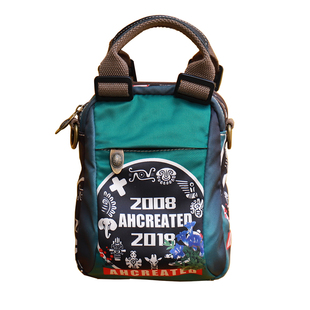 潮流竖款时尚外出多层斜挎包牛津布迷你撞色手机包便携手拎女小包