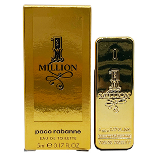 原装Paco Rabanne帕高1 Million百万金砖男士淡香水EDT中样Q版5ML