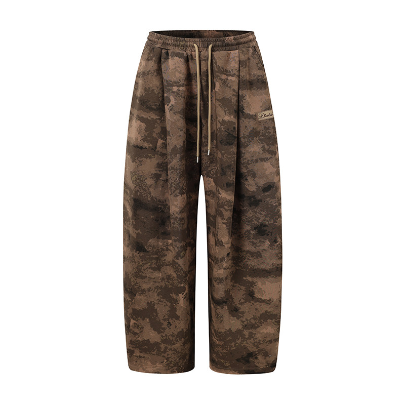 大佬街舞潮牌原创jazz针织沙漠迷彩裤废土风辣妹运动休闲裤潮7280