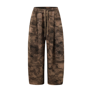 大佬街舞潮牌原创jazz针织沙漠迷彩裤废土风辣妹运动休闲裤潮7280