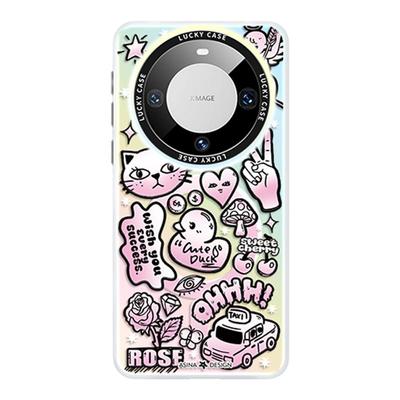 涂鸦密适用华为手机壳带支架