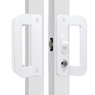平移门锁吊趟门拉手锁带把手铝框门双页推拉门锁铝合金门锁倒钩锁