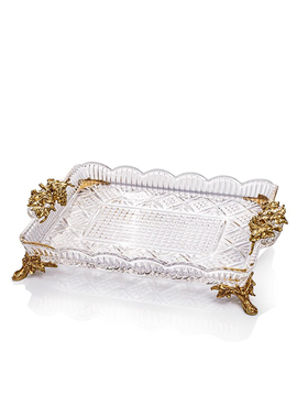 法式客厅纯铜托盘欧式美式装饰盘