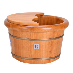 木风泡脚桶木桶家用木质足浴洗脚桶木盆加厚足疗桶养生盆沐足桶
