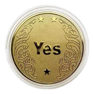 YES/NO决策币把玩幸运许愿币道具玩具创意礼品纪念币小众高级礼物