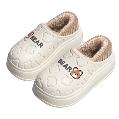 外穿防水棉拖鞋女款秋冬季