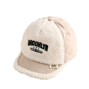 儿童帽子秋冬季新款男童鸭舌帽韩版潮流羊羔绒宝宝保暖防风棒球帽