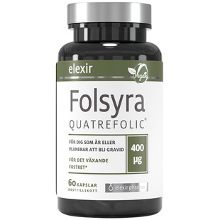 elexir第六代活性叶酸孕妇备孕期五甲基四氢叶酸维生素400微克
