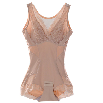 束腰提臀塑形衣带胸垫夏季连体衣