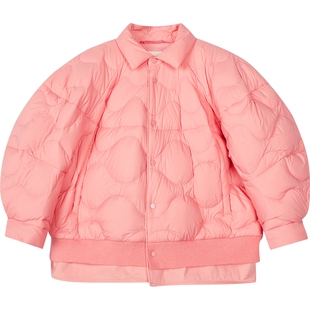 江南布衣童装宽松短款轻薄羽绒服拼接简约秋男女童儿童jnbybyjnby