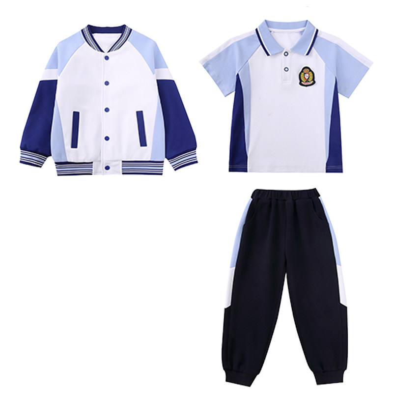 小学生班服夏季套装一二年级儿童校服运动会纯棉棒球服幼儿园园服