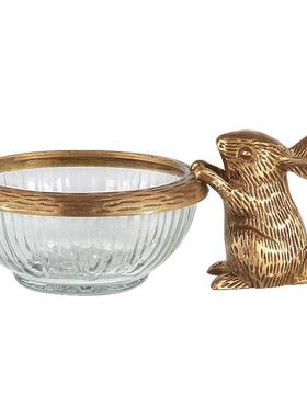 Snnei/室内黄铜美式糖果盘摆件