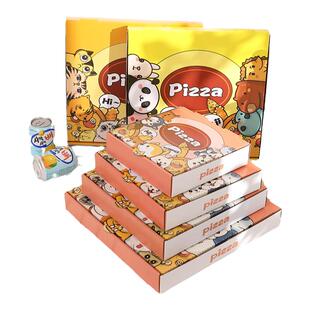 原创热销铝膜披萨盒外卖pizza比萨打包定制7 8 9 10 12寸瓦楞加厚