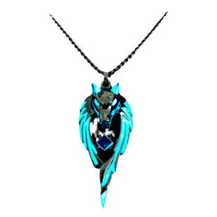 潮男夜光狼图腾项链男2025新品嘻哈街头时尚北境狼王发光吊坠女