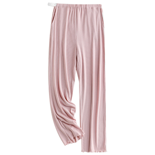 孕妇裤睡裤春秋款家居裤子莫代尔产妇产后睡衣托腹长裤孕中晚期