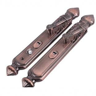 防盗门把手 锁 红古执手锁防盗门锁拉手整套面板把手 大门锁手柄