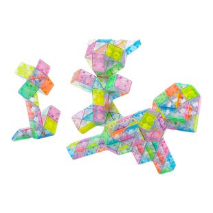 点盛水晶魔尺儿童24段百变36段48段60段72段幼儿园全套装益智玩具