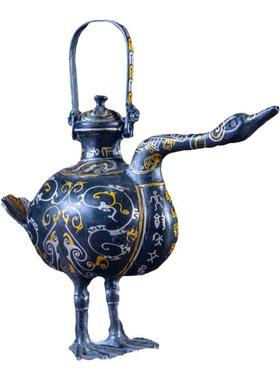 仿古礼物办公室摆件错金银铜器