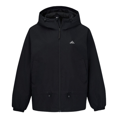 adidas阿迪达斯休闲外套春女棉质提花防风梭织立领夹克 KS2807