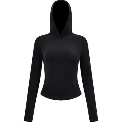 本来BENLAI女士火绒绒保暖抗静电连帽/立领T恤25秋新款BNT450012