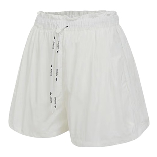 adidas阿迪达斯女子运动休闲短裤白色健身中裤五分裤子KC002