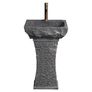 洗手盆家用面盆室外水池石头阳台庭院户外落地式一体立柱式洗脸盆