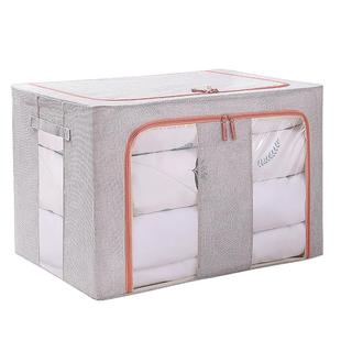 棉麻衣服收纳箱家用布艺衣物整理盒箱子宿舍衣柜储物筐袋折叠神器