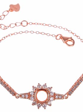 s925银豪华款1克拉圆空托莫桑钻