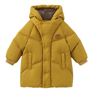 moimoln小云朵童装2025冬季新款男童羽绒服中长款男宝宝保暖外套