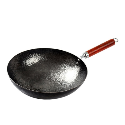 无涂层手工锻打铁锅不粘炒菜锅