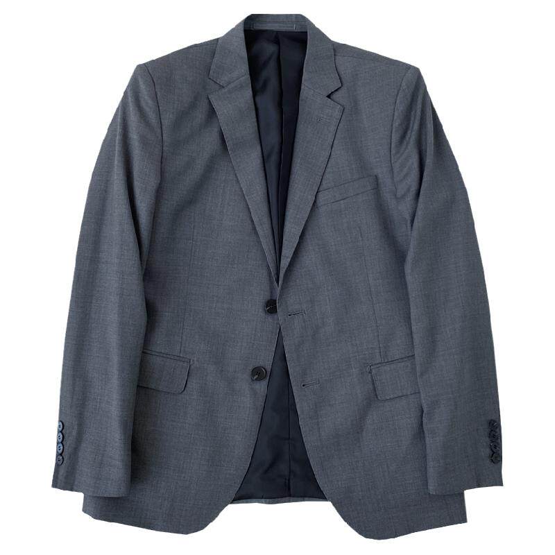 KIESSU定制百搭修身商务通勤正装男西装套装新郎礼服高级灰色西服