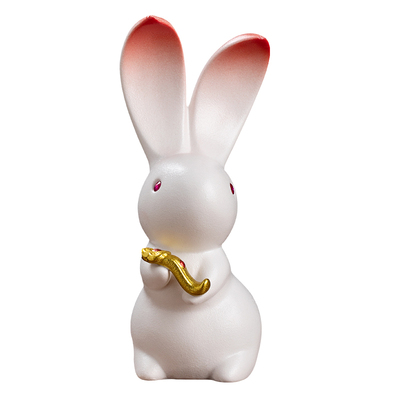 送朋友礼物可爱招财玉兔摆件
