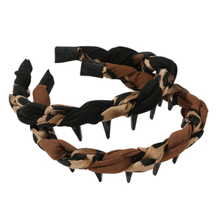 DODOGOGO复古豹纹拼色带齿发箍女2026新款发饰头饰小众高级感头箍