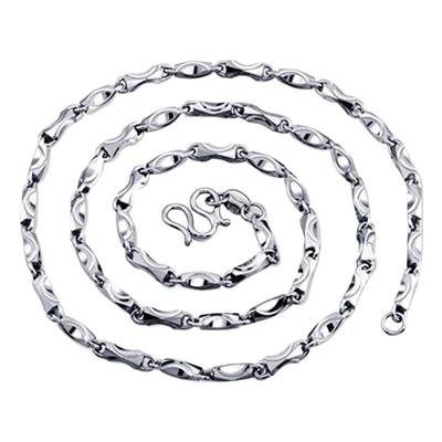 s925纯银实心元宝链男女项链单链