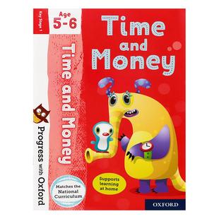牛津英语 时间和金钱 5-6岁 英文原版 Progress with Oxford Time and Money Age 5-6 牛津分级阅读系列附海报贴纸 英语启蒙