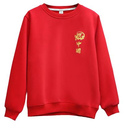 蘑菇兔胖男童红色卫衣宽松加肥