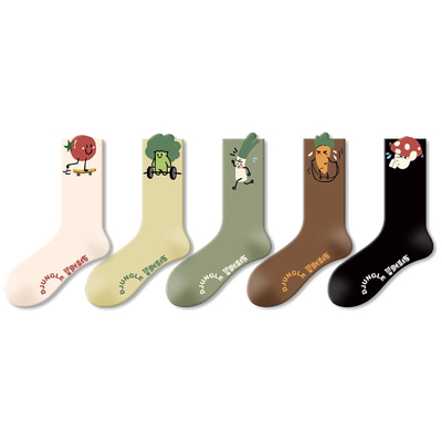 可爱袜子女中筒卡通搞怪网红