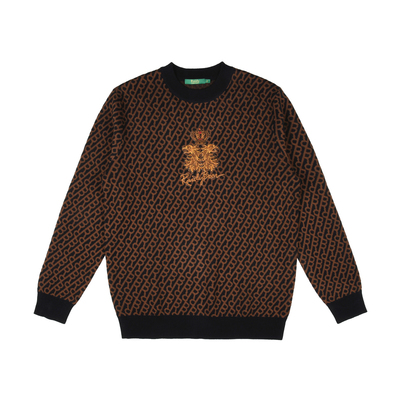 雷迪波尔绵羊毛螺纹圆领毛衣