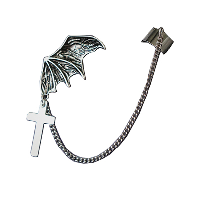 怪糖饰物优选哥特蝙蝠链条耳环