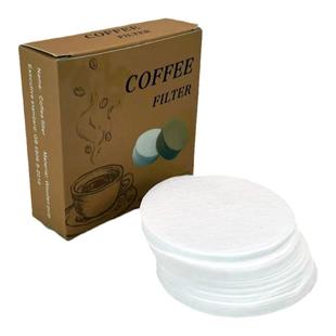 意式咖啡机手柄专用圆形二次滤水纸摩卡壶515358mm通用粉碗过滤纸