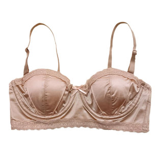 大胸显小内衣女聚拢收副乳防下垂薄款白色蕾丝胸罩无痕软钢圈文胸