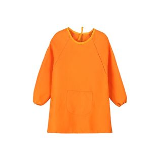 儿童画画罩衣长袖防水反穿衣大童幼儿园美术绘画小孩围裙定制logo