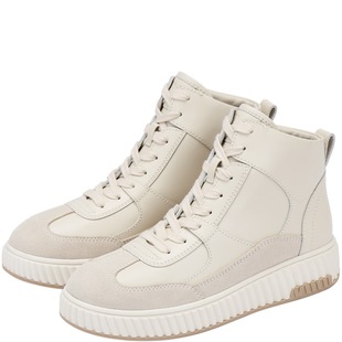 73hours女鞋融化奶油2025冬季新款厚底增高复古饼干底马丁靴短靴