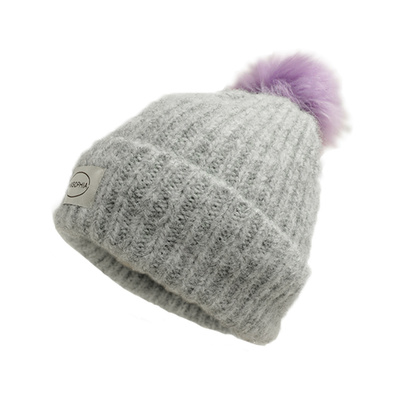 韩版秋冬季毛球针织帽保暖显脸小