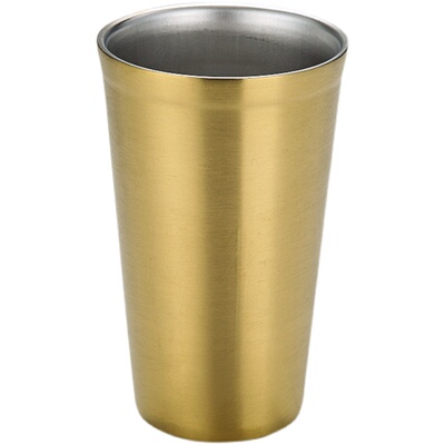 韩式风烤肉餐厅金色啤酒杯防摔