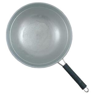 铝锅老式家用轻便铝炒锅铝制加厚圆底特轻不粘无涂层纯铝炒菜锅