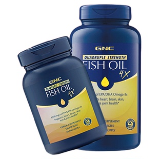 GNC健安喜铂金四倍鱼油omega3深海鱼肝油4倍rtg中老年人原装进口