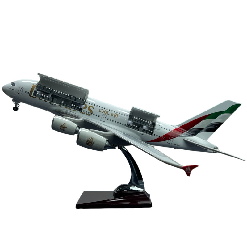 阿联酋航空A380飞机模型仿真合金客机收藏可打开舱门儿童玩具摆件