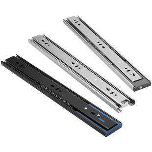 固特304不锈钢抽屉轨道阻尼缓冲橱柜滑轨静音键盘导轨加厚三节轨